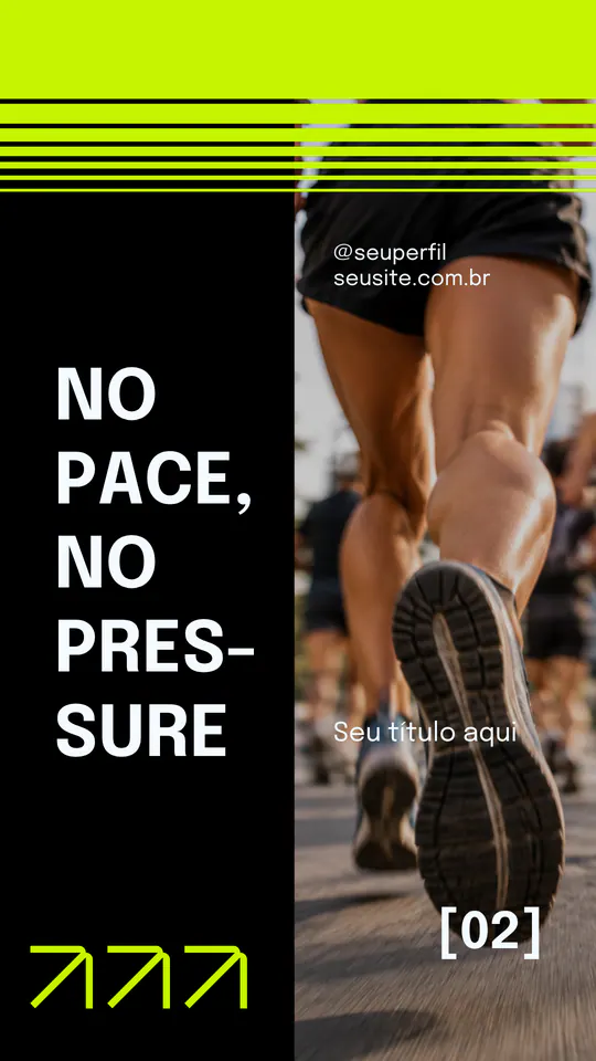 Arte 3 — Running Club — template editável no Canva