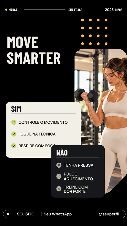 Arte 26 — Gym Fitness — template editável no Canva