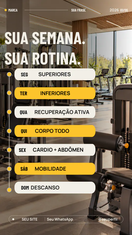 Arte 25 — Gym Fitness — template editável no Canva